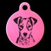 Jack Russell Terrier Engraved 31mm Large Round Pet Dog ID Tag